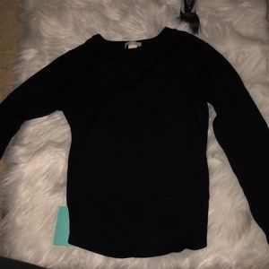 H&M LONG SLEEVE NAVY BLUE T SHIRT